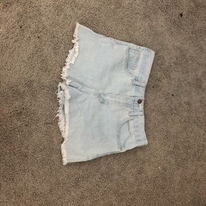 Light blue high rise fashion nova shorts